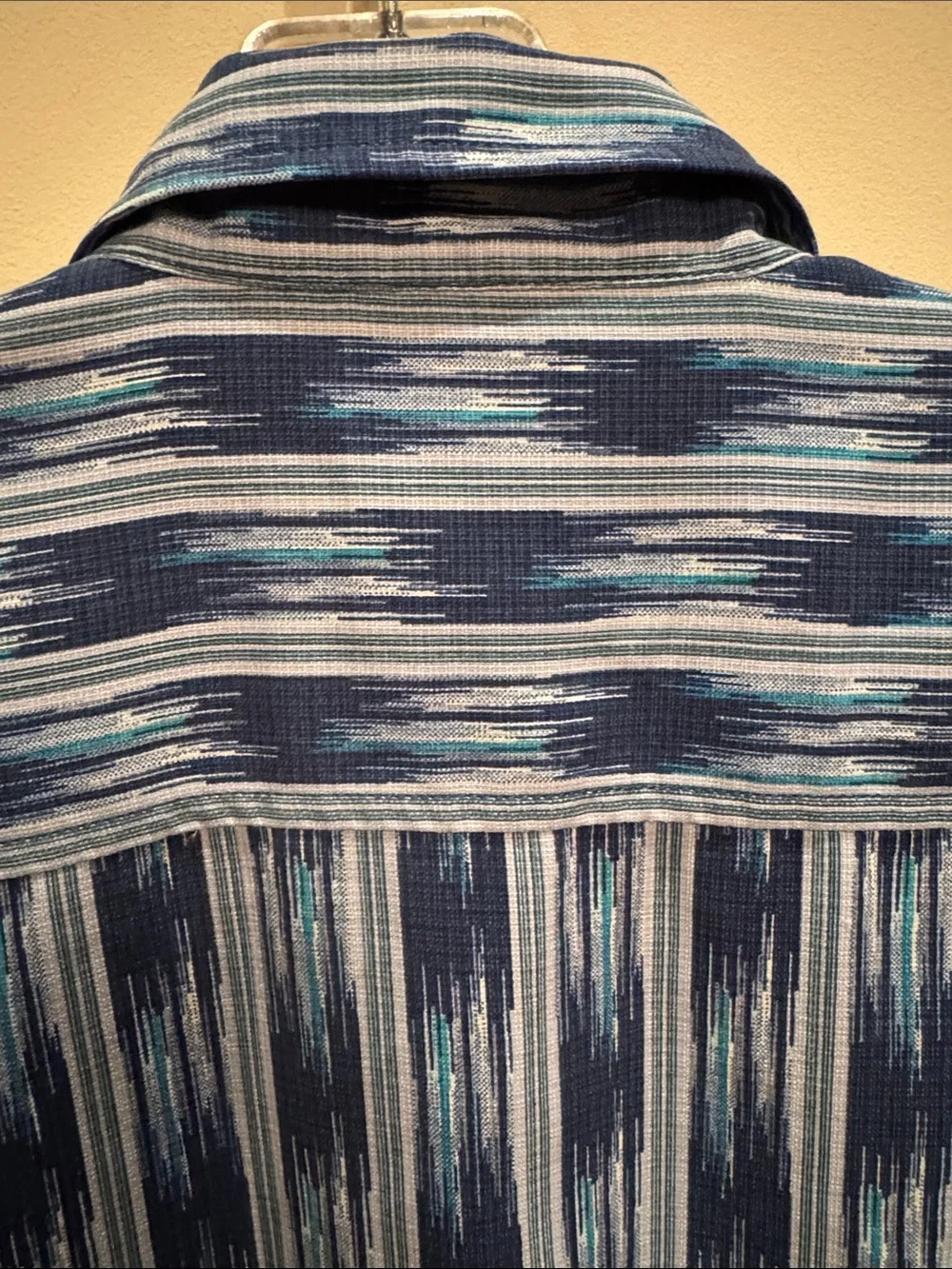 Tommy Bahama Navy and Light Blue Striped Short-Sleeve Button-Down